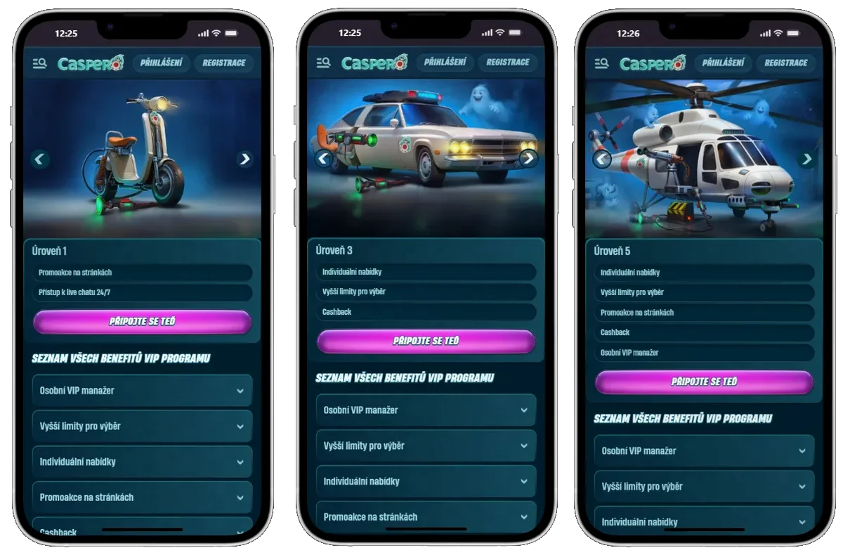 Caspero Casino — až 12 000 Kč + 200 FS na první vklad nebo Bonus Crab od 250 Kč